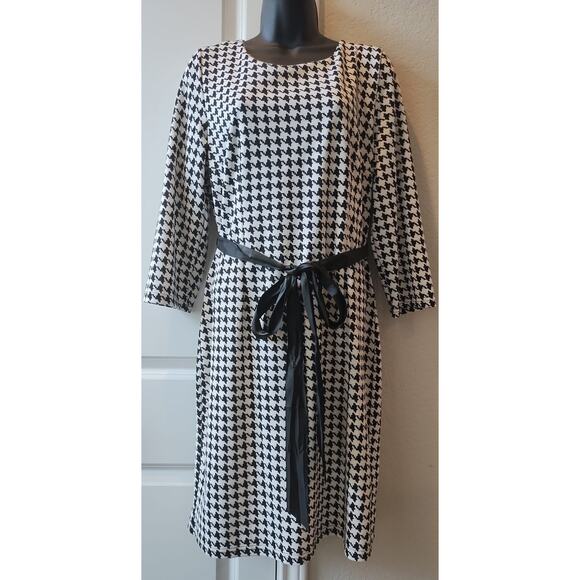 Spence Dress Women's size 14 black and white 3/4 Sleeve. - Picture 1 of 13